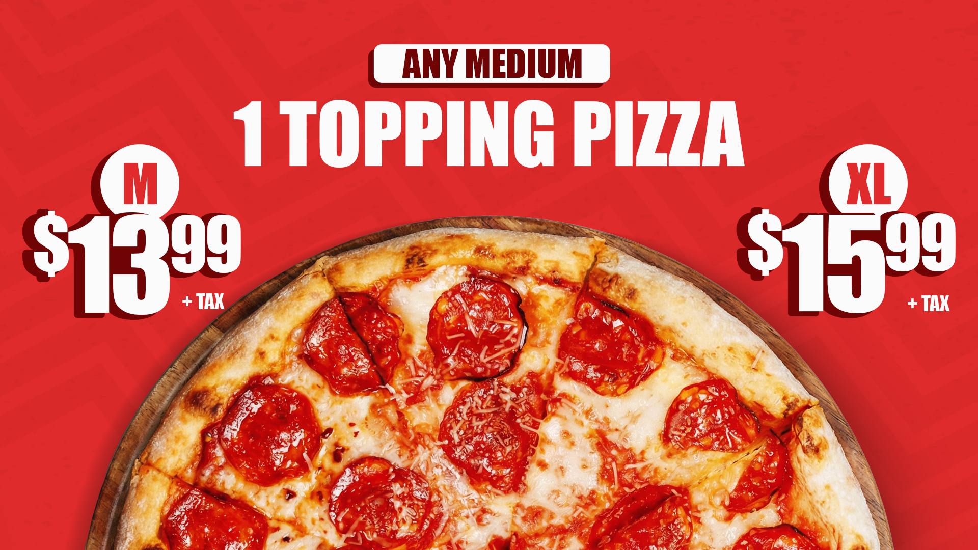 Any Medium 1 Topping Pizza Deal