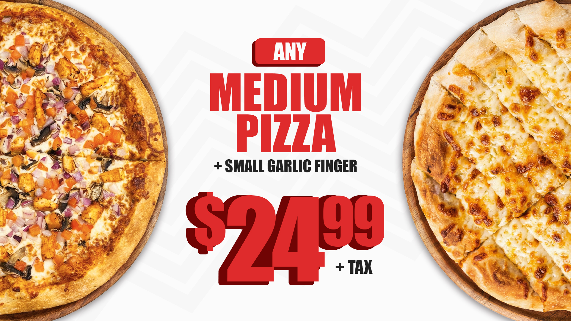 Medium Pizza + Garlic Finger Deal