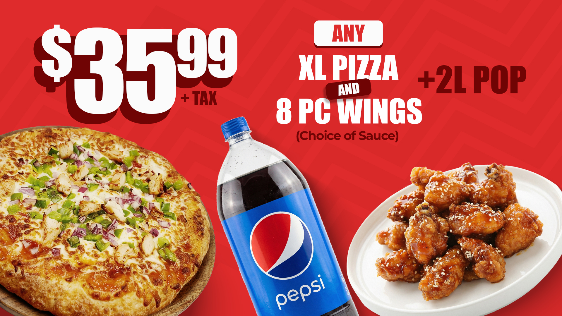 XL Pizza Wings Combo